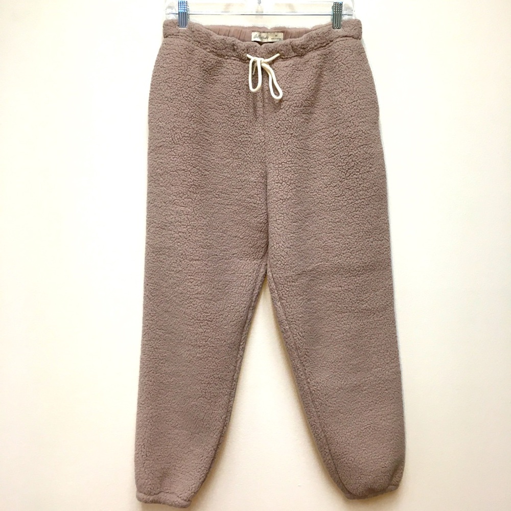 Gilly Hicks Fleece Joggers Medium Mauve Pink Cozy Super Soft Loungewear Casual
